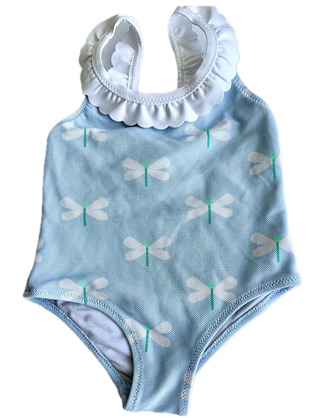 Jacadi Light Blue and White Infant One-Piece